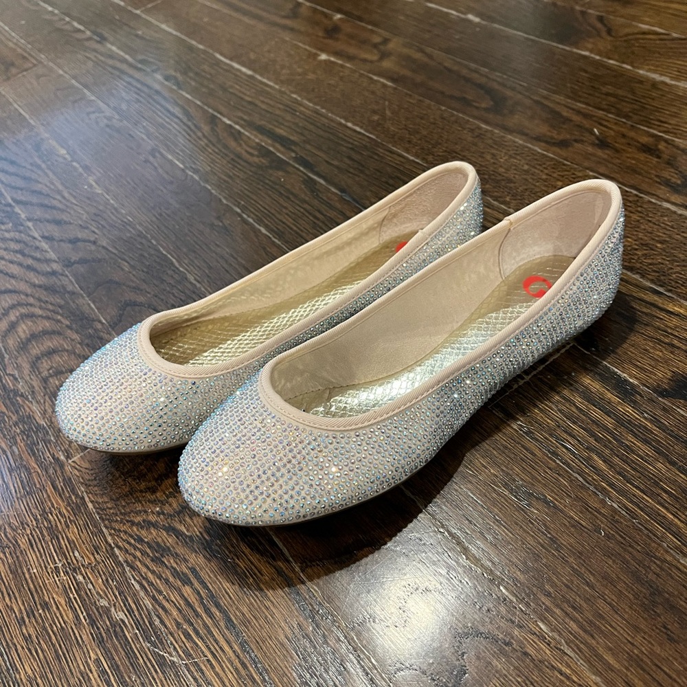 GB Girls Jeweled Ballet Flats